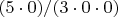 $(5 \cdot 0)/(3 \cdot 0 \cdot 0)$