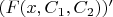 $(F(x,C_1,C_2))' $