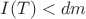 $I(T)<dm$