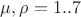 $\mu, \rho = 1..7$
