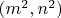 $(m^2, n^2)$