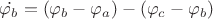 $\dot{\varphi_b}=(\varphi_b-\varphi_a)-(\varphi_c-\varphi_b)$