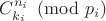$C^{n_i}_{k_i} \pmod{p_i}$
