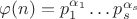 $\varphi (n)=p_1^{\alpha_1}\ldots p_s^{\alpha_s}$