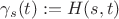 $\gamma_{s}(t):=H(s,t)$