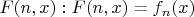 $F(n,x):F(n,x)=f_n(x)$
