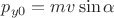 $p_{y0}=mv\sin \alpha$