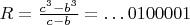 $R=\frac{c^3-b^3}{c-b}=\dots 0100001$