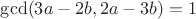 $\gcd(3a-2b,2a-3b)=1$