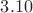 $3.10$