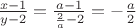$\frac {x-1} {y-2} = \frac {a-1} {\frac 2 a-2}=- \frac a 2$ $\frac {x-1} {y-2} = \frac {a-1} {\frac 2 a-2}=- \frac a 2$