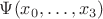$\Psi (x_0,\ldots, x_3)$
