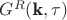 $G^R(\textbf{k},\tau)$