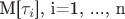 M[$\tau_i$], i=1, ..., n