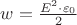 $w=\frac{E^2\cdot \varepsilon_0}{2}$