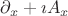 $\partial_x+\imath A_x$
