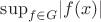 $\sup_{f \in G} \lvert f(x) \rvert$