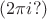 $(2\pi i ?)$