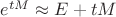 $e^{tM}\approx E+tM$