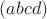 $(abcd)$