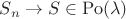 $S_n \to S \in \mathrm{Po}(\lambda)$