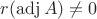 $r(\operatorname{adj}A)\ne 0$
