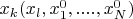 $x_k(x_l,x_1^0,....,x_N^0)$
