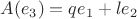 $A(e_3)=qe_1+le_2$
