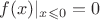 $f(x)|_{x\leqslant 0}=0$