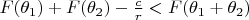 $F(\theta _1)+F(\theta _2)-\frac cr< F(\theta _1+\theta _2)$