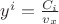 $y^i=\frac{C_i}{v_x}$