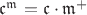 $\mathfrak c^{\mathfrak m}=\mathfrak c\cdot\mathfrak m^+$