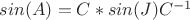 $sin(A)=C*sin(J)C^{-1}$