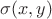 $\sigma(x,y)$