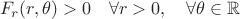 $$F_r(r, \theta) > 0 \quad \forall r > 0, \quad \forall \theta \in \mathbb{R} $$