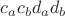 $c_a c_b d_a d_b$ $c_a c_b d_a d_b$