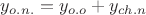 $y_{o.n.}=y_{o.o}+y_{ch.n}$