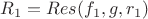 $R_1=Res(f_1,g,r_1)$ $R_1=Res(f_1,g,r_1)$