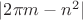 $|2\pi m-n^2|$