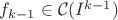 $f_{k-1}\in\mathcal{C}(I^{k-1})$