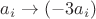 $a_i \rightarrow (-3a_i)$