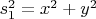 $s_1^2 =x^2+y^2$