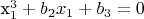 {x_1}^3+b_2{x_1}+b_3=0