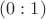 $(0:1)$