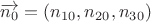 $\overrightarrow{n_0} = (n_{10},n_{20},n_{30})$