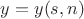 $y=y(s,n)$