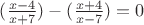 $(\frac{x-4}{x+7})-(\frac{x+4}{x-7})=0$