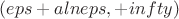 $(eps+a ln eps, +infty)$