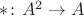 $*\colon A^2 \to A$