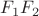 $F_1 и F_2$ $F_1 и F_2$